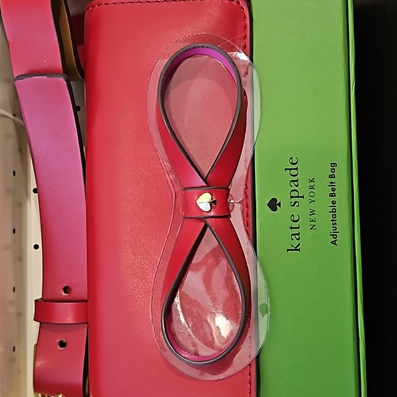 Kate Spade Red Leather Adjustable Belt Bag, NWT - Picture 4 of 10